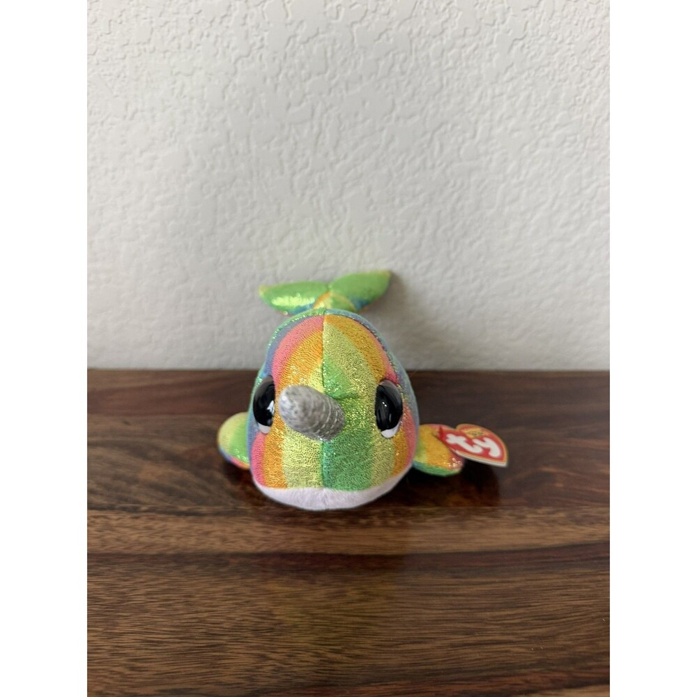 TY NORI the Narwhal Whale ~ W/ Tags Beanie Boos ~ Plush Stuffed Toy 2018 - Picture 2 of 3